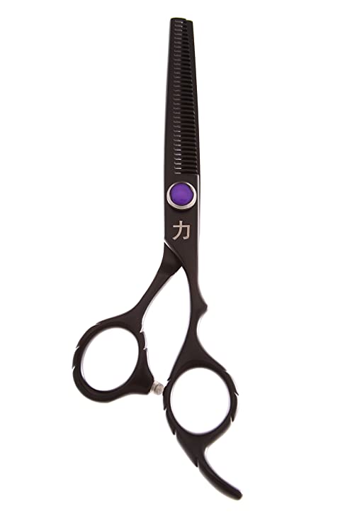 ShearsDirect Japanese Stainless 35 Tooth Professional Thinning Shear, Black, 2.5 Ounce