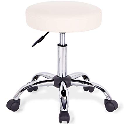 Massage Stool Rolling Stool Spa Stool Adjustable Swivel Office Desk Stool Chair with Wheels for Home,Office,Massage,Spa,Estheticia