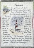 Manual 46 X 60-Inch Inspirational Collection 25-Layer Fringed Throw Footprints