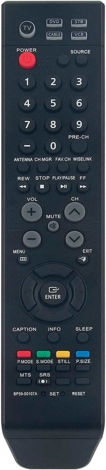 Beyution BP59-00107A Replace Remote Control fit for Samsung TV HLS4266WX HLS4266WXXAA HLS4666WXXAA HLS5087WXXAA HLS5687WXXAA HLS5086S HPT5054X/XAP LN32R71BAX/XAZ TXT2793H HLS5055W HLS4666WX
