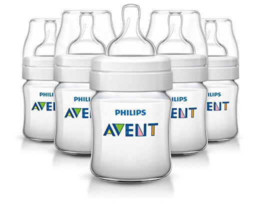 Philips Avent Anti-colic  Baby Bottles Clear, 4oz, 5 Piece