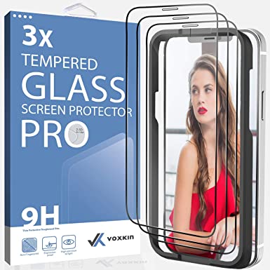 Apple iPhone 12 / iPhone 12 Pro 6.1" Tempered Glass Screen Protector - VOXKIN LIFETIME PROTECTION 3 Pack - Unbeatable JAPAN ASAHI Glass Shield - Guard Against Water, Crash, Scratch, Fingerprint Smudges – Shatterproof