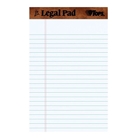 TOPS The Legal Pad Legal Pad, 5 x 8 Inches, Perforated, White, Narrow Rule, 50 Sheets per Pad, 12 Pads per Pack (7500)