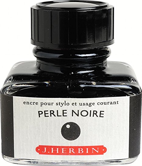 J Herbin Black 30ml Bottled Ink