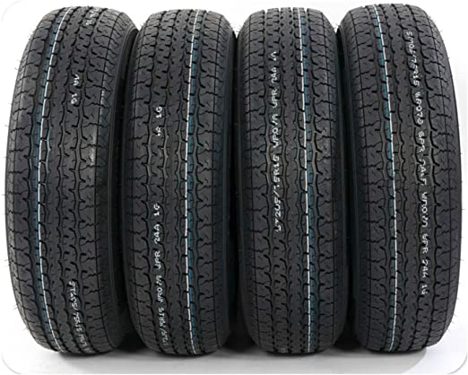 Pack of 4 New ST205/75R15 Trailer Tires 8 PLY RATED 205/75R15