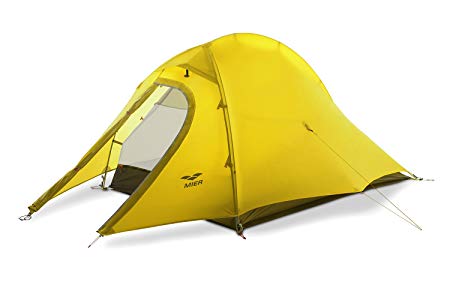 MIER 2 Person Camping Tent with Footprint Waterproof Backpacking Tent, Lightweight and Quick Setup