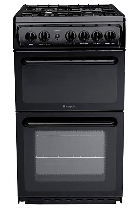 The HAG51G freestanding single Gas Cooker is 50 cm wide in a stylish and sleek black finish .The 41 litre conventional oven provides ample room for your family meals. The second cavity contains a variable grill