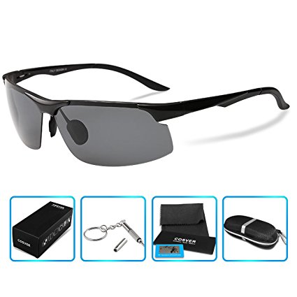 COSVER 8003 Men's Sports Style Polarized Sunglasses for Driving Fishing Golf Glasses