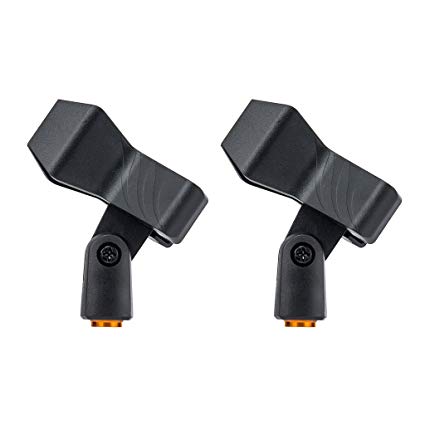 2-Pack Spring-loaded Microphone Clips for most Handheld Transmitters Less than 4.5 cm