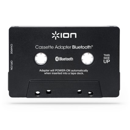 ION Audio Bluetooth Cassette Adapter - Bluetooth audio streaming for cassette players and built-in hands-free microphone for calls