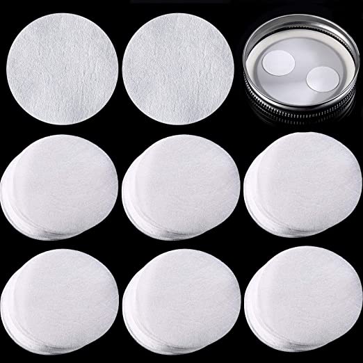 Synthetic Filter Discs 90 mm, Wide Mouth Size, for a Buchner Funnel, Mushroom Cultivation, High Temperature and High Pressure Resistance (16 Pieces)