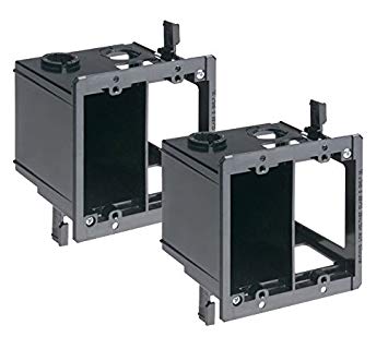 Arlington (2-Pack) LVDR2-2 2-Gang Combo Electrical/Low-Voltage Box, Black