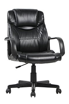 VIVA OFFICE Ergonomic Bonded Leather Office Chair with Padded Headrest