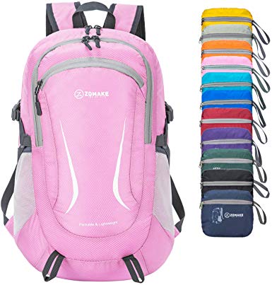 ZOMAKE Lightweight Hiking Travel Backpack, Water Resistant Packable Backpack Daypack for Women Men