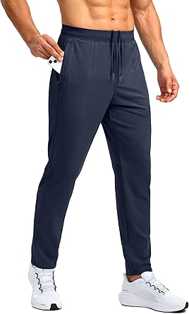 G Gradual 30"/32"/34" Inseam Tall Mens Sweatpants with Zipper Pockets Stretch Golf Workout Pants for Men Casual Athletic