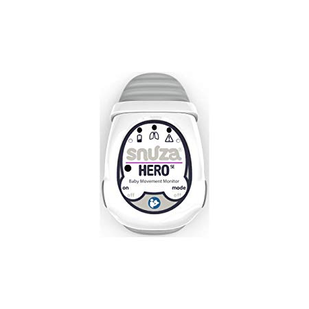 Snuza Hero (SE) Premium Baby Movement Monitor – Wearable Infant Abdominal Movement Monitor Alarm – Cordless, Long Battery Life - New Color. (Gray Set of 1)