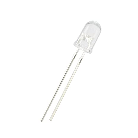 uxcell 10pcs 5mm 365-370nm Light Emitting Diode DC 3.4V 20mA Clear Round Light Purple LED Diode DIP Lighting Bulb Lamps Electronics Components