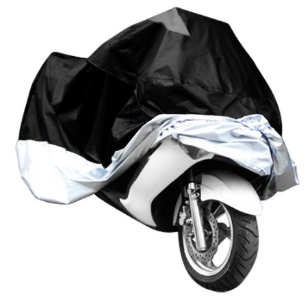 Blueidea Motorcycle Cover Water-Resistant Dustproof Breathable Outdoor UV Protector Motorbike Cover Large Size