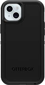 OtterBox iPhone 15 Plus and iPhone 14 Plus Defender Series XT Case - BLACK, screenless, rugged, snaps to MagSafe, lanyard attachment