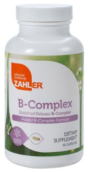 Zahler B Complex, All Natural Supplement Supporting Energy Production, #1 Pure and Potent B Complex Formula Containing all 8 Essential B Vitamins, Certified Kosher, 90 Capsules