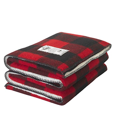 Woolrich Sherpa Rough Rider Blanket, RED