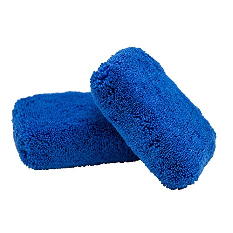 Chemical Guys MIC29602 Monster Fluff Exterior Premium Microfiber Applicator, Blue (Pack of 2)