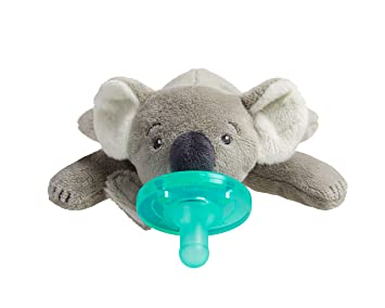 Philips Avent Soothie Snuggle Pacifier Holder with Detachable Pacifier, Koala, 0m , SCF347/06