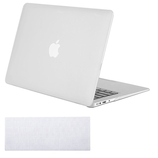 Mosiso Plastic Hard Shell Case with Keyboard Cover for MacBook Air 11 Inch (Models: A1370 and A1465), Frost