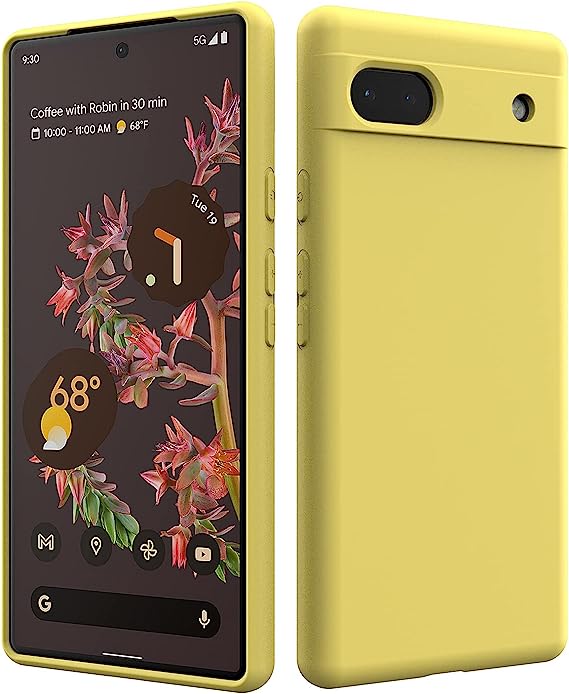 anccer Compatible with Google Pixel 7a Case, Designed for Google Pixel 7a 5G Case, Slim Silicone Shockproof Case for Google Pixel 7a (Yellow)