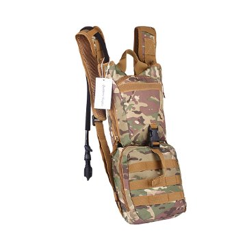 OutdoorMaster Hydration Backpack Tactical Camo Backpack With 85oz Water Bladder