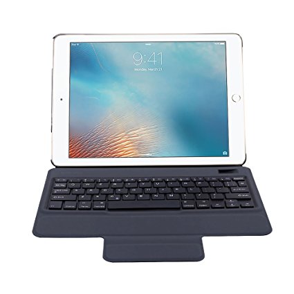 iPad Pro 9.7 Keyboard Case,Lumsing iPad Pro 9.7" Wireless Bluetooth Keyboard with Slim PU Leather Muti-angle Stand Smart Folio Case Cover for Apple iPad Pro 9.7 inch Tablet