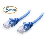 Cable Matters 5-Pack Cat6 Snagless Ethernet Patch Cable in Blue 10 Feet