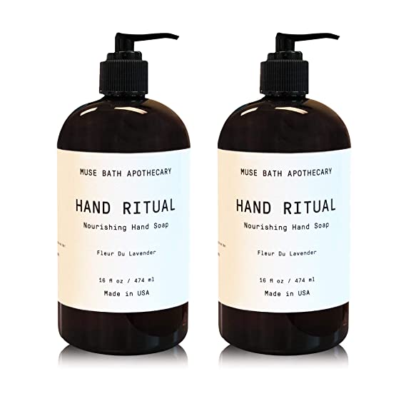 Muse Bath Apothecary Hand Ritual - Aromatic and Nourishing Hand Soap, 16 oz, Infused with Natural Essential Oils - Fleur du Lavender, 2 Pack