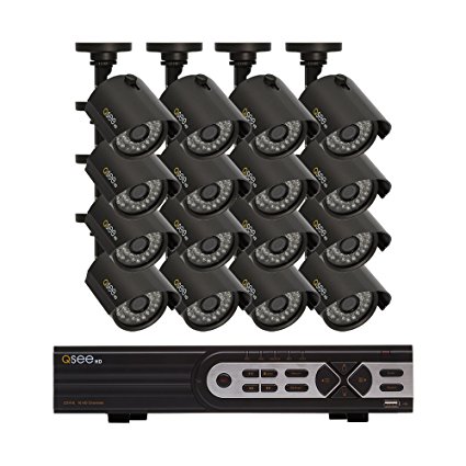Q-See QTH916-16AG-2 16 Channel 720p Analog HD System with 16 High-Definition 720p Cameras and 2TB Hard Drive (grey)