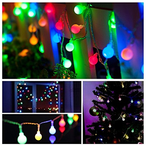 Solar Outdoor String Lights, Kohree 50 LED Globe String Fairy Lights for Garden, Patio, Yard, Home, Tree, Parties, Multi-color