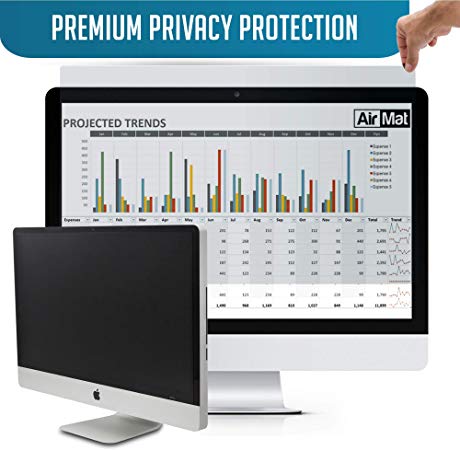 32 inch Computer Privacy Screen Filter for Widescreen Computer Monitor - 16:9 Aspect Ratio - Premium - Reversible Anti-Glare Protector - Privacy for Data Confidentiality by AirMat