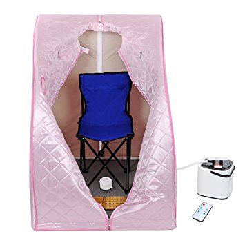 AW Portable Pink Personal Therapeutic Steam Sauna SPA Slim Detox Weight Loss Home