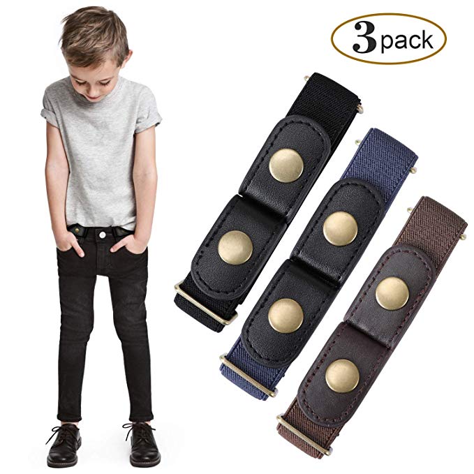 Buckle Free Elastic Kids Toddler Belt, No Buckle Stretch Adjustable Belts for Girls Boys by WHIPPY