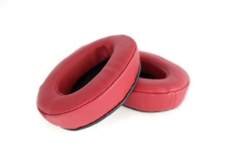 Brainwavz Replacement Memory Foam Earpads - Suitable For Many Other Large Over The Ear Headphones - AKG, HifiMan, ATH, Philips, Fostex (Dark Red)