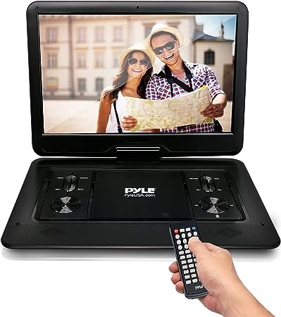 Pyle Portable CD/DVD Player-15.6' HD Screen,Rechargeable Battery,USB/SD Support-Includes Earphones,Car Charger,Remote Control