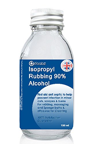 New 2018 Isopropyl Rubbing Alcohol 90% Multipurpose First Aid Antiseptic Infection Preventor Massaging & Sponge Baths & All over Cleaner 150 ml
