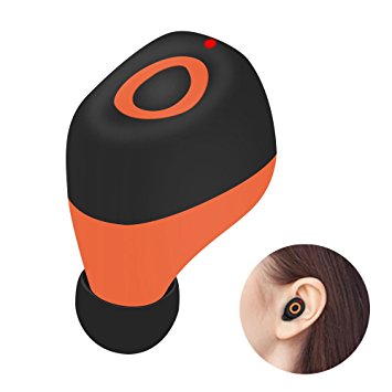 Bluetooth Earbud, MZTDYTL Wireless Headphone Smallest Mini V4.1 Stereo Invisible In-Ear Earphone 12 Hours Talking Time Sweatproof Car Headset with HD Mic for iPhone and Android Smart Phones (One Pcs)