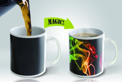 Magic Coffee Mugs Heat Sensitive Color Changing Coffee Mug Good Gift Mug Smoke Design 11oz | Funny Coffee/Tea Cup | 100% Ceramic