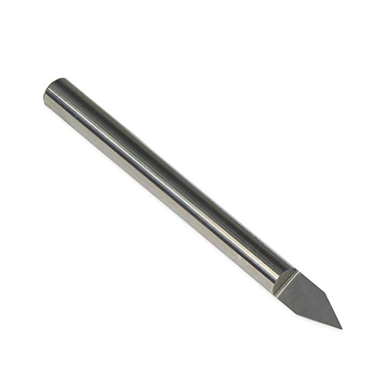 EnPoint Tungsten Carbide Sign Making Metal Engraving Tool Bits 3.175mm 1/8" Shank 45 Degree 0.3mm Tip Dia Wood Carving Knife CNC Engraving Machine Conical V-Bit for Acrylic PCB MDF Brass Aluminum