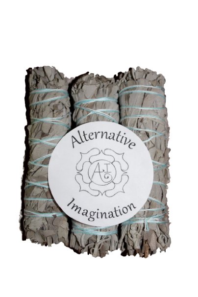 Premium California White Sage 4 Inch Smudge Sticks - 3 Pack Alternative Imagination Brand