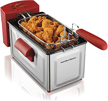 Hamilton Beach Professional Style Deep Fryer, Red