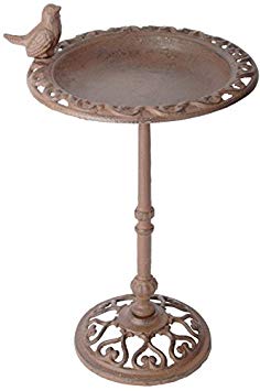 Esschert Design USA FB165 Cast Iron Standing Bird Bath