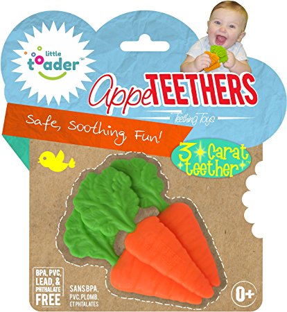 Little Toader Teething Toys, Carrots 3 Carat Appe-Teether