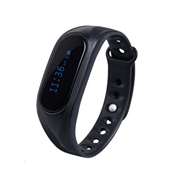 Cubot V1 Smart Fitness Bracelets Activity Pedometer Wristband Sleep Tracker Touch Screen Waterproof Smartwatch for Android 4.3 and iOS 8.0 or above Smart Phones【cubot official】