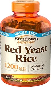 Sundown Naturals Red Yeast Rice 1200 Mg Capsules - 240 Ea (3-pack)